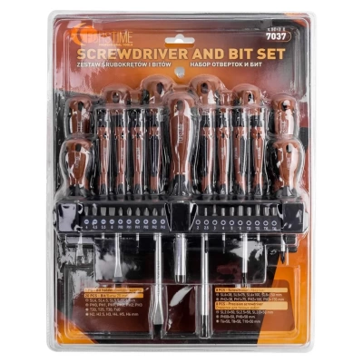 Отвертки в комплекте с битами набор 37 предметов (Китай)