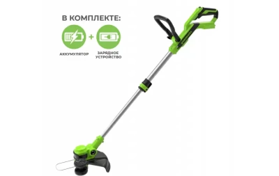 Триммер аккумуляторный Greenworks 24V G24LT30K2 1хАКБ 2Ач и ЗУ 30.5см (Китай)