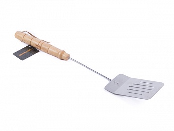 Лопатка для гриля металлическая с деревянной ручкой 44 см (Китай)