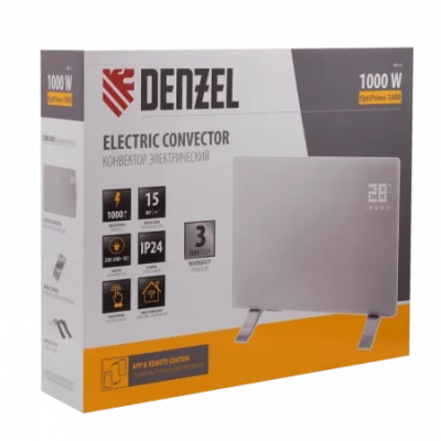 Конвектор Denzel электрический OptiPrime-1000 Вт , Wi-Fi, тачскрин, цифровой термостат (Китай)