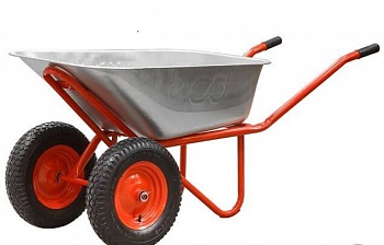 Тачка строительная ECO WB351-2 130 л, 350 кг, 2 пневмоколеса (Китай)