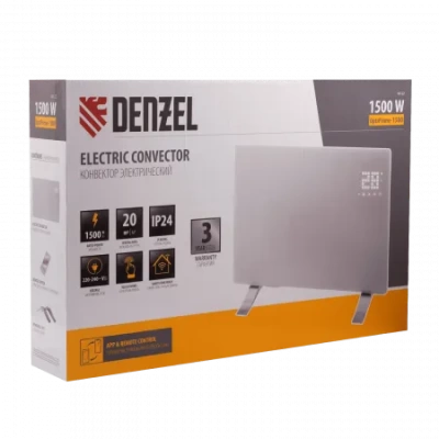 Конвектор Denzel электрический OptiPrime 1500 Вт, Wi-Fi, тачскрин, цифровой термостат  (Китай)