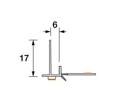 ЕвроПрофиль оконный примыкающий 6мм 2,5м Идеал 001 Белый (Россия)