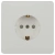 Розетка 2P+E Schuko со шторками, 16А-250В, IP20, СУ, белый (Китай)