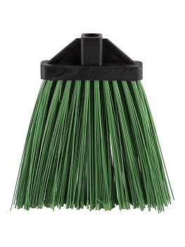 Метла "Герда" плоская, под черенок D-22, с резьбой, зеленая (Россия)