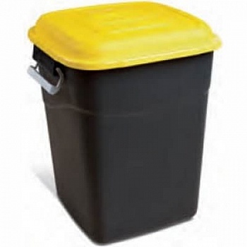 Контейнер для мусора пластиковый жёлтая крышка 0151967 Купить | Практик
