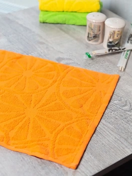 Полотенце кухонное махровое 30 х 50 см Апельсин (Узбекистан)