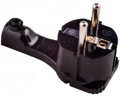 Вилка боковой ввод чёрная 55045 Купить | Практик