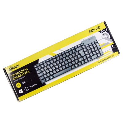Клавиатура проводная Ritmix RKB-100 Black (Китай)