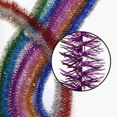 Мишура "Ежик"  №18 размер: 200 см; Ø 35 мм, в ассортименте (Китай)