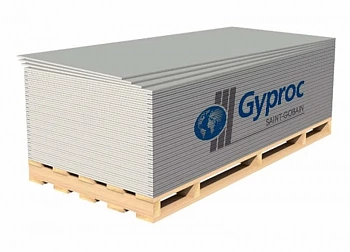 Гипсокартон стеновой обычный Gyproc Optima 3000*1200*12,5 (Россия)