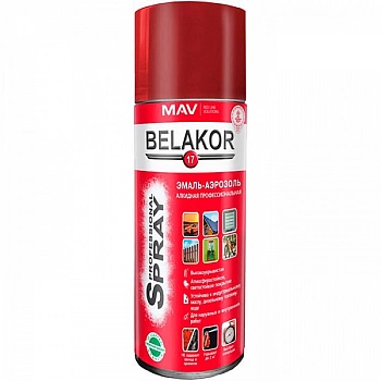 Эмаль-аэрозоль Belakor 17 алкидная профессиональная RAL  глянцевая 520 мл (Беларусь) в Борисове