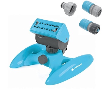 Дождеватель прямоуголный EXPERT tt IDEAL в комплекте с коннекторами и штуцером. 52-568 (Тайвань)