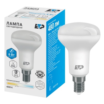 Светодиодная лампа 6W R50 E14 4000K (100) ETP (Китай)
