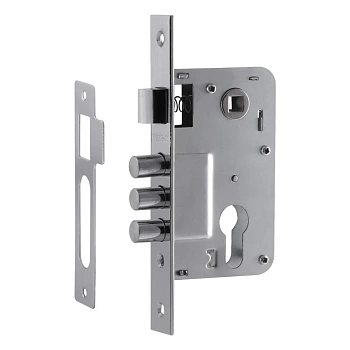 Корпус замка КЗВР-120 (62мм) (хром)  (Китай)