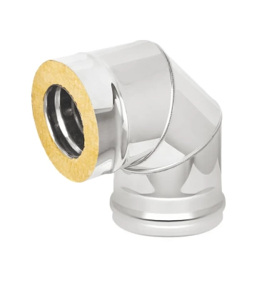 Сэндвич-отвод 90 нержавеющая сталь 150/250 0,8мм (Россия)