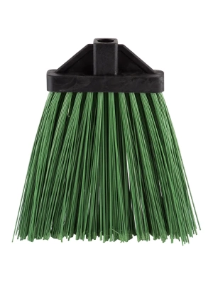 Метла "Герда" плоская, под черенок D-22, с резьбой, зеленая (Россия)