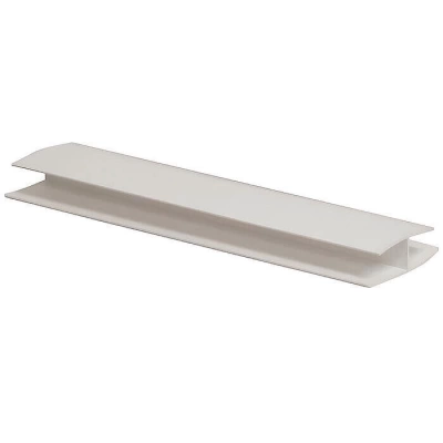 Профиль стыковочный Н для ПВХ панелей 8мм 3,0м Идеал Ламини белый глянцевый (Россия)