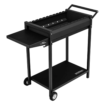 Мангал сварной на колесах 662х390х152/805 мм сталь 2 мм кочерга в комплекте Camping Palisad (Россия)