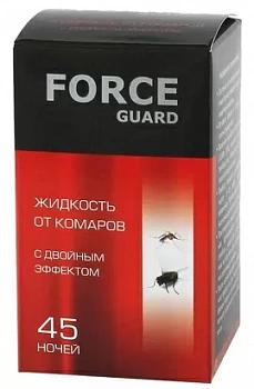 Жидкость от комаров красная 45 ночей 39 мл Force Guard (Россия)