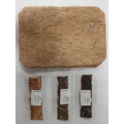 Набор для выращивания микрозелени 3 коврика + Руккола, Брокколи, Редис (Россия)