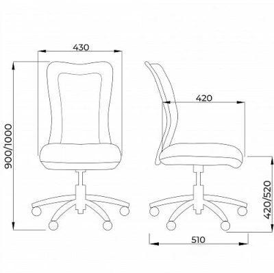 Кресло поворотное TEMPO, ткань-сетка розовый  (Китай)