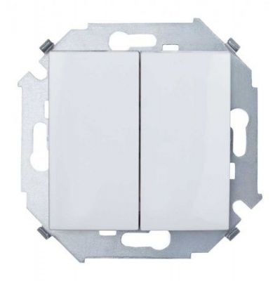 Выключатель 2 клавишный белый 1591398-030 (Россия) 