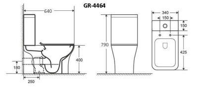 Напольный унитаз Grossman Classic GR-4464S (Германия)