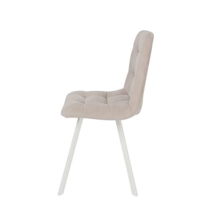 Стул ФИН Латте CAMARO 03/Белый, ткань/ светло-бежевый  (Беларусь)