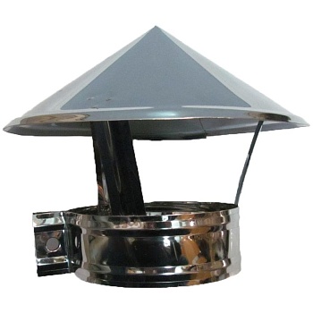 Зонт для одностенных труб с обжимным хомутом Феролайф (Беларусь)