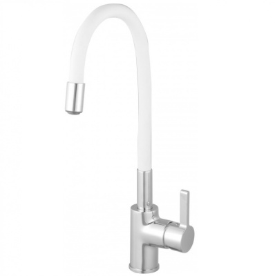 Смеситель TWIST для кухни с высоким гибким белым изливом Nordlain 14355 (Эстония)