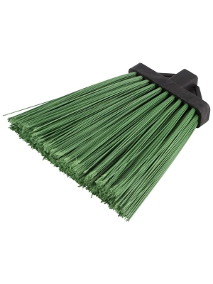 Метла "Герда" плоская, под черенок D-22, с резьбой, зеленая (Россия)