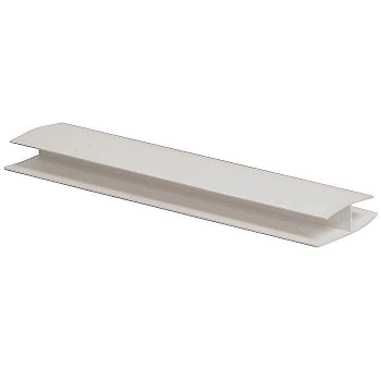 Профиль стыковочный Н для ПВХ панелей 8мм 3,0м Идеал Ламини белый глянцевый (Россия)