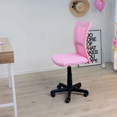 Кресло поворотное TEMPO, ткань-сетка розовый  (Китай)