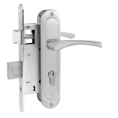 Замок врезной 710-55 мм (мат.хром) (Россия)