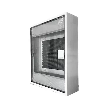 Щит навесной мультимедийный 2 ряда прозрачная дверца IP40 (Китай) Щит навесной мультимедийный 2 ряда прозрачная дверца IP40 (Китай)