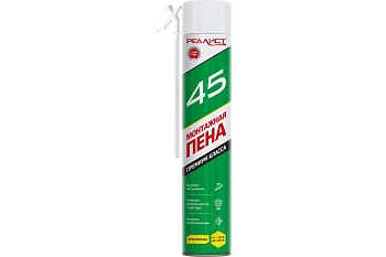 Пена монтажная REALIST Green бытовая всесезонная 45л 750мл (Россия)