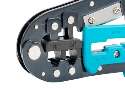 Клещи для обжима телефонных и компьютерных клемм RJ-45,6P,8P и RJ-11/12,6P,8P GROSS (Россия)