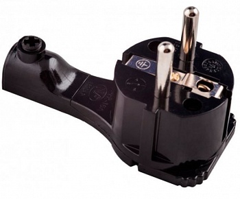 Вилка боковой ввод чёрная 55045 (Китай)