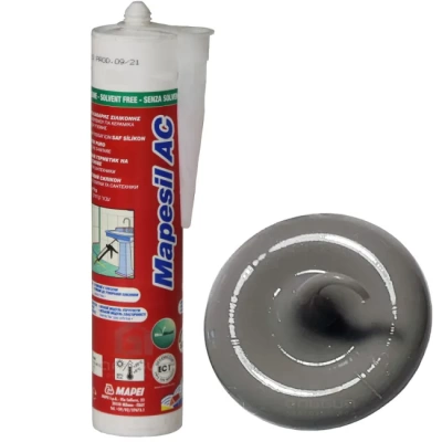 Герметик силиконовый MAPEI Mapesil AC№113 темно-серый 310 мл (Италия)