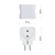 Разветвитель электрический тройник ЭРА SP-4-W Тройник 4 гнезда без заземления белый (Россия)