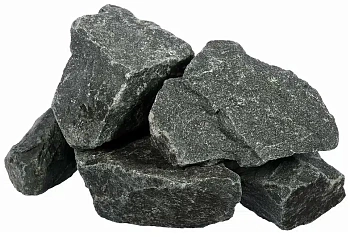 Камни для бань и саун Габбро-диабаз 70-120мм колотый 20кг (Россия)
