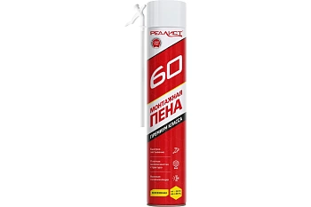 Пена монтажная REALIST Red бытовая всесезонная 60л 800мл (Россия)