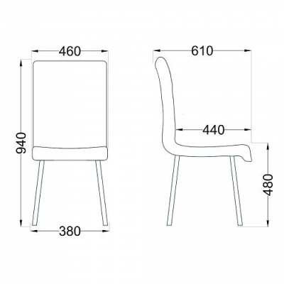 Стул MIRA светло-серый велюр HLR20/черный (Китай)