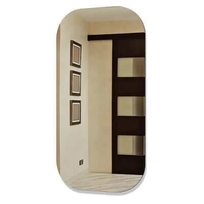  Зеркало фигурное с шлифованной  кромкой 1000*500  4мм (Беларусь)