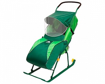 Санки - коляска "Тимка 2 Комфорт+" зеленые