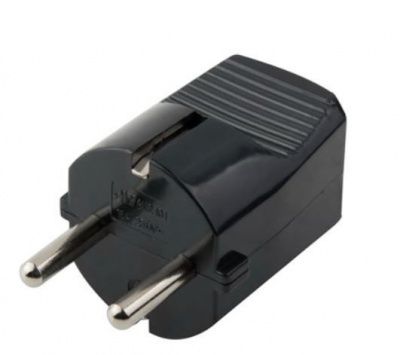 Вилка прямой ввод черная 55022 Купить | Практик