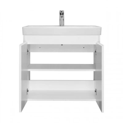 Набор тумба под умывальник Акватон Сканди Doors 70 белый глянец/белый матовый + раковина Адриана 70 (Россия)