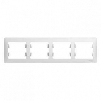 Рамка-4 Glossa горизонтальная (белая) (Латвия)