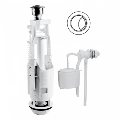 Комплект арматуры Berges Eko 22 030622 двухкнопочный боковой клапан (Россия)